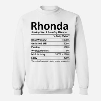 Rhonda Nutrition Personalized Name Funny Christmas Gift Idea Sweatshirt | Crazezy