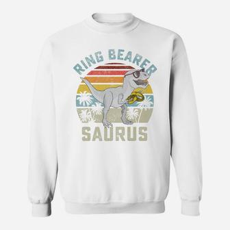 Ring Bearer Saurus Dinosaur Wedding T Rex Ring Security Boys Sweatshirt | Crazezy UK