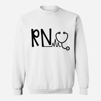Rn Heart Beat Monitor Registered Nurse Job Sweatshirt | Crazezy CA