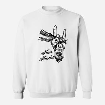 Rock And Roll Barber And Hairstylist Sweatshirt | Crazezy UK