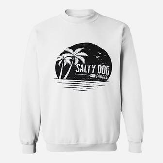 Salty Dog Ringspun Relaxed Fit Retro Beach Ocean Sunset Sweatshirt | Crazezy UK