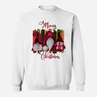 Santa Claus Garden Gnome Merry Christmas - Christmas Gnomes Raglan Baseball Tee Sweatshirt | Crazezy