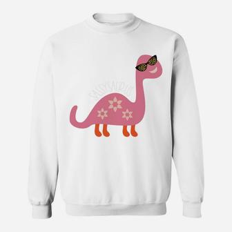Sassy Dinosaur Teen Girl Stuff Pink Leopard Sunglass Design Sweatshirt Sweatshirt | Crazezy UK