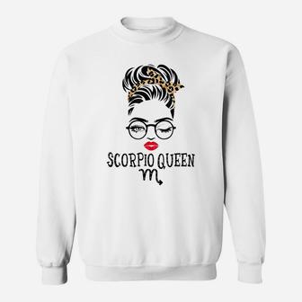 Scorpio Queen Woman Face Wink Eyes Lady Face Birthday Gifts Sweatshirt | Crazezy UK