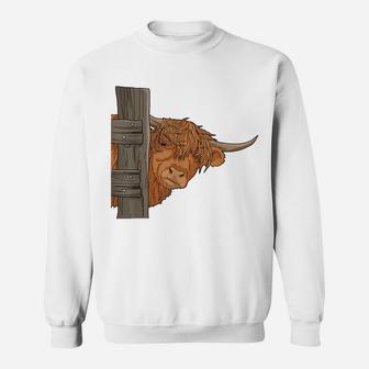 Scottish Highland Cow Shirt Spirit Animal Animal Cow Gifts Sweatshirt | Crazezy DE