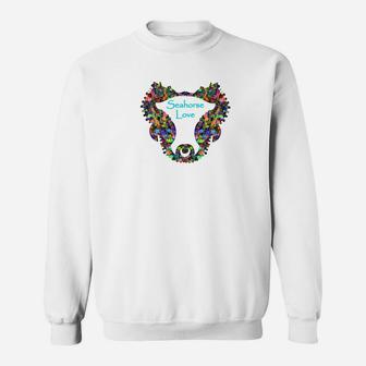 Seahorse Rainbow Seahorse Love Premium Sweatshirt - Thegiftio UK
