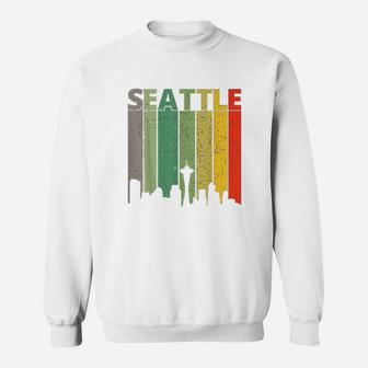 Seattle 80S Vintage Retro Seattle Skyline Sweatshirt | Crazezy DE