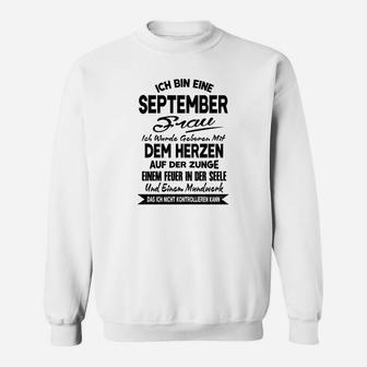 September Braut Geburtstag Sweatshirt, Lustiges Spruch Design - Seseable