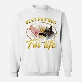 Siamese Cat Best Friends For Life Gift Friends Funny Design Sweatshirt | Crazezy CA