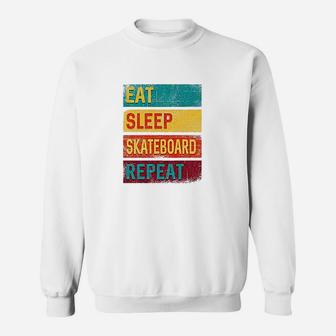 Skateboarding Eat Sleep Skateboard Repeat Baby Sweatshirt | Crazezy