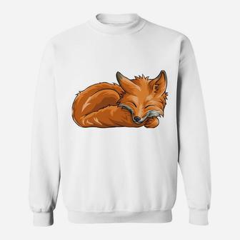 Sleeping Fox Animal Funny Woodland Creature Gift Sweatshirt | Crazezy