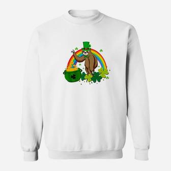 Sloth Leprechaun Irish Gold Shamrock Sweatshirt - Thegiftio UK