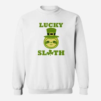 Sloth St Patricks Day Lucky Kids Saint Paddys Cute Sweatshirt - Thegiftio UK