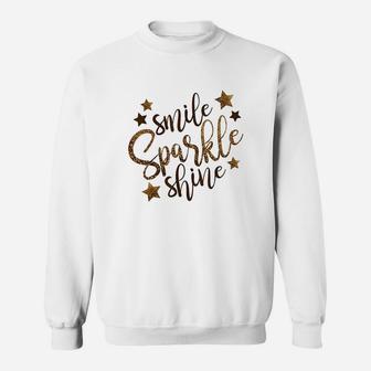 Smile Sparkle Shine Sweatshirt | Crazezy