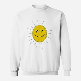 Smiley Face Sunshine Sun Image Happy Fun Smile Sweatshirt | Crazezy