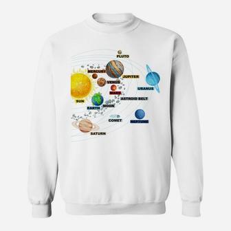 Solar System Planets - Astronomy Space Science - Girls Boys Sweatshirt Sweatshirt | Crazezy
