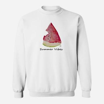 Sommer Stimmung Wassermelonen-Scheibe Sweatshirt, Lustiges Fruit Tee - Seseable