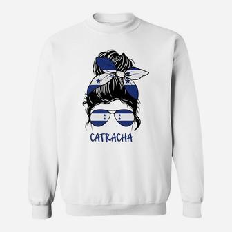 Soy Catracha For Hondurans Honduras Flag Girl Sweatshirt | Crazezy CA