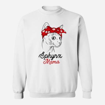 Sphynx Mama Cat Sphinx Hairless Funny Cat Owner Lovers Gift Sweatshirt | Crazezy