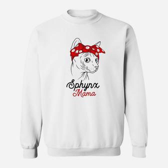 Sphynx Mama Cat Sphinx Hairless Funny Cat Owner Lovers Gift Sweatshirt | Crazezy