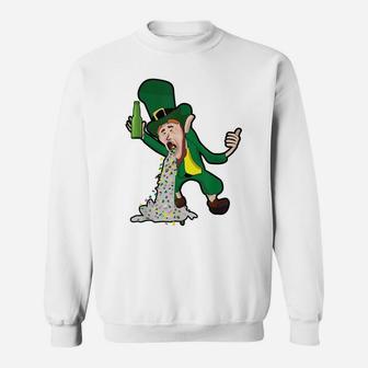 St Patrick Day Funny Leprechaun Irish Culture Drinking Green Sweatshirt | Crazezy