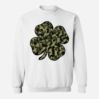 St Patrick's Day Army Lucky Charm Irish Clover Shamrock Sweatshirt | Crazezy AU