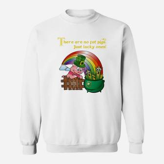 St Patricks Day Leprechaun Pig Lover Women Girls Lucky Sweatshirt - Thegiftio UK