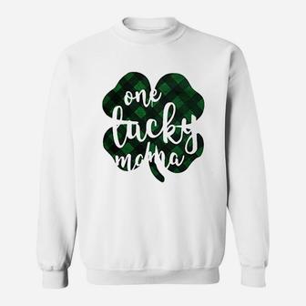St Patricks Day Women One Lucky Mama Clover Sweatshirt | Crazezy UK