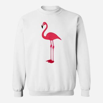 Standing Pink Flamingo Design Sweatshirt | Crazezy