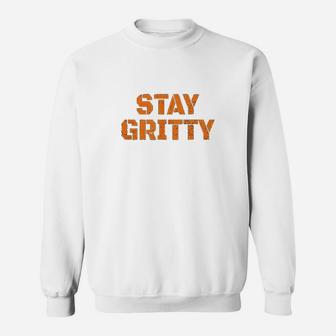 Stay Gritty Funny Ice Hockey Philly Gift Vintage Sweatshirt | Crazezy AU