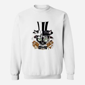Steampunk Black Cat Sweatshirt - Thegiftio