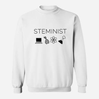 Steminist Female Scientist Sweatshirt | Crazezy