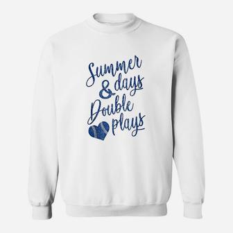 Summer Days Double Plays Baseball Softball Sweatshirt | Crazezy CA