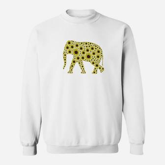 Sunflower And Elephant Lover Funny Gift Sweatshirt - Thegiftio UK