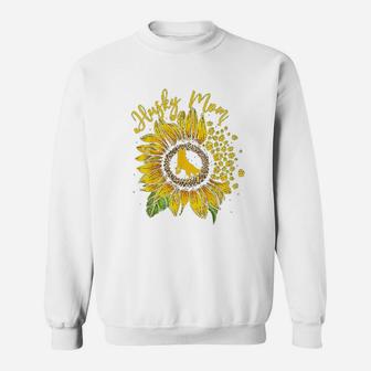 Sunflower Husky Mom Dog Lover Sweatshirt | Crazezy CA