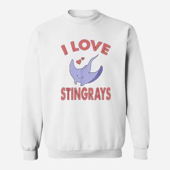 Super Cute I Love Stingrays Sweatshirt - Thegiftio UK