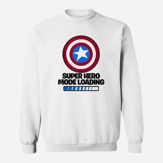Super Hero Mode Loading Vintage Sweatshirt | Crazezy