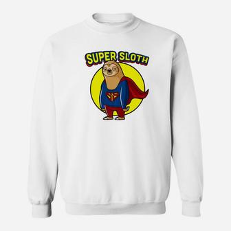 Super Sloth Animal Heroic Character Lazy Sloths Gift Sweatshirt - Thegiftio UK