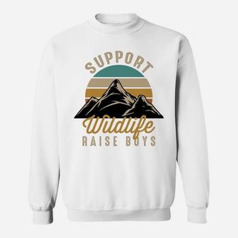 Support Wildlife Raise Boys Sweatshirt Sweatshirt | Crazezy