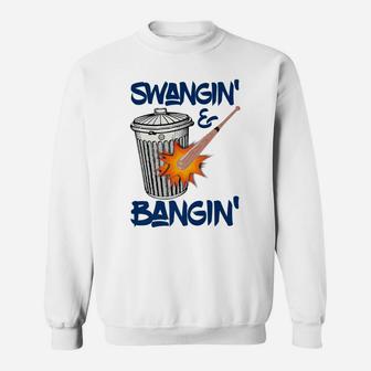 Swangin And Bangin Houston Sign Stealing Trash Can Baseball Sweatshirt | Crazezy