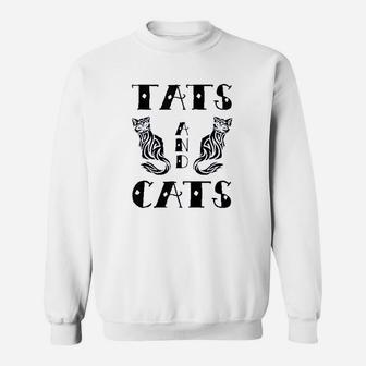 Tats Cats Cat Mom Kitty Tattoos Lover Owner Fan Gift Sweatshirt | Crazezy DE