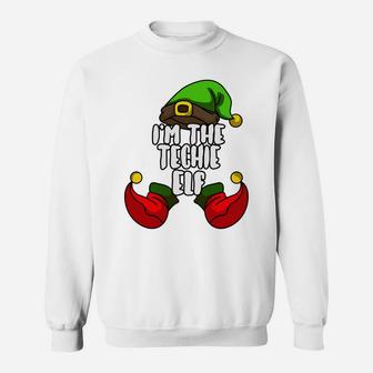 Techie Elf Matching Family Group Christmas Party Pajama Sweatshirt | Crazezy DE