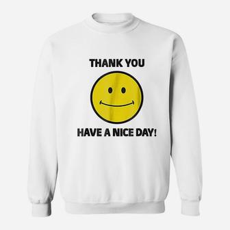 Thank You Have A Nice Day Smiley Grocery Bag Sweatshirt - Thegiftio