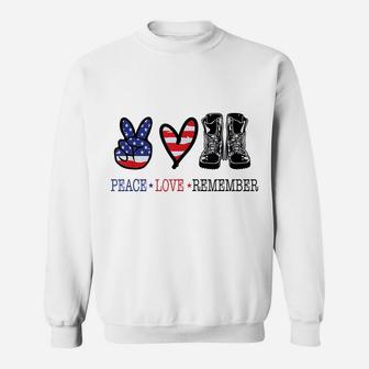 Thank You Veterans Day American Flag Heart Military Army Sweatshirt | Crazezy