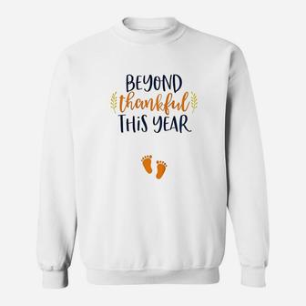 Thanksgiving Announcement Fall Baby Reveal Sweatshirt | Crazezy