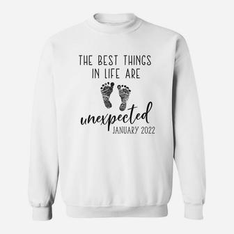 The Best Things In Life Are Unexpected Reveal Announcement Sweatshirt | Crazezy CA