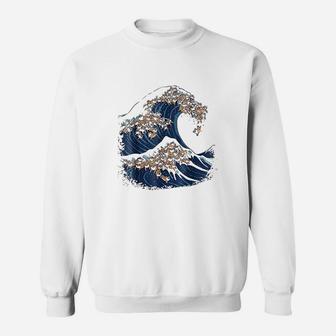The Great Wave Of Shiba Inu Sweatshirt | Crazezy