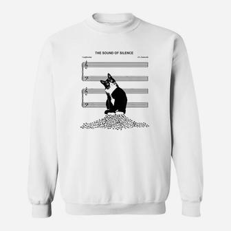 The Sound Of Silence Music And Cats Lover Sweatshirt | Crazezy