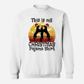 This Is My Christmas Pajama Funny Great Dane Xmas Holiday Sweatshirt Sweatshirt | Crazezy