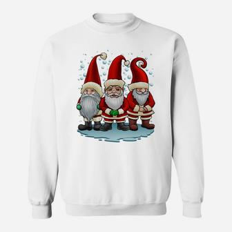 Three Nordic Gnomes Winter Christmas X-Mas Gift Sweatshirt Sweatshirt | Crazezy AU